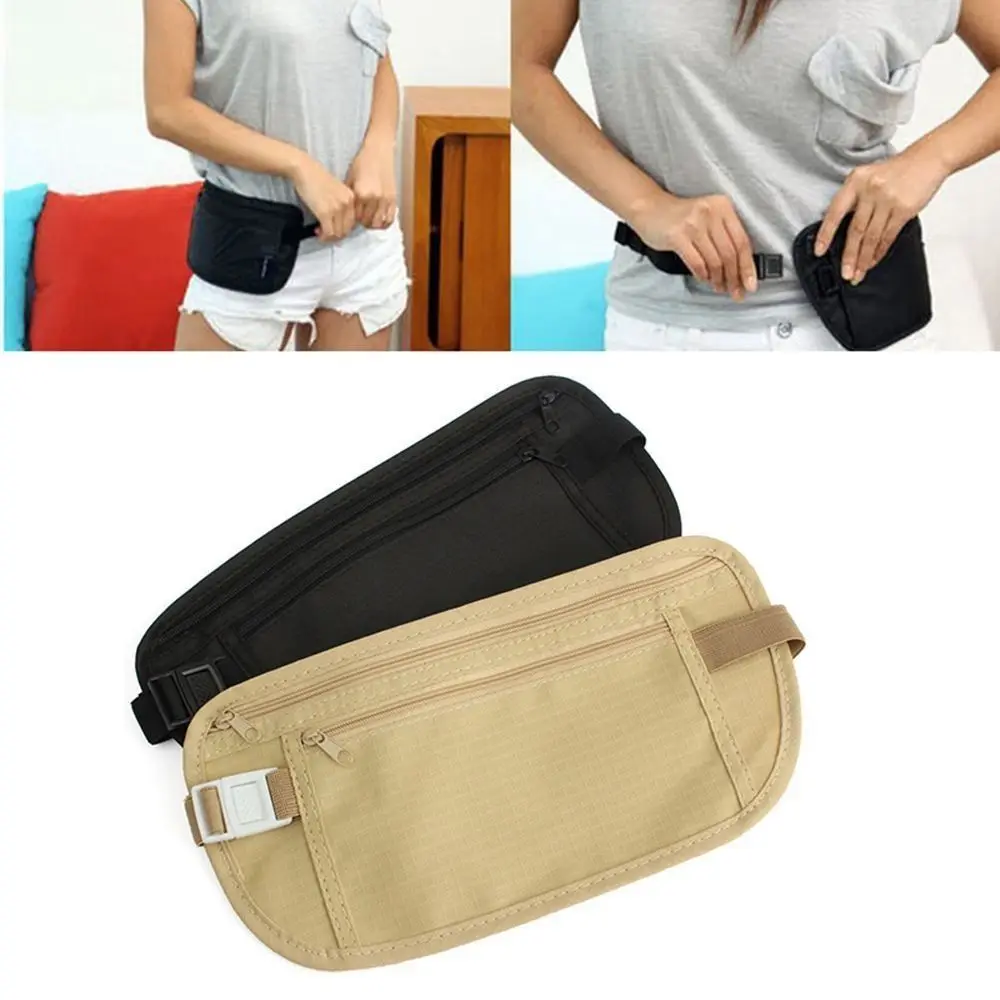 Outdoor accessory Hidden Wallet Waist Belt Cardbag Chest Packs Cloth Running Bag Passport Money Bags Useful Travel Pouch