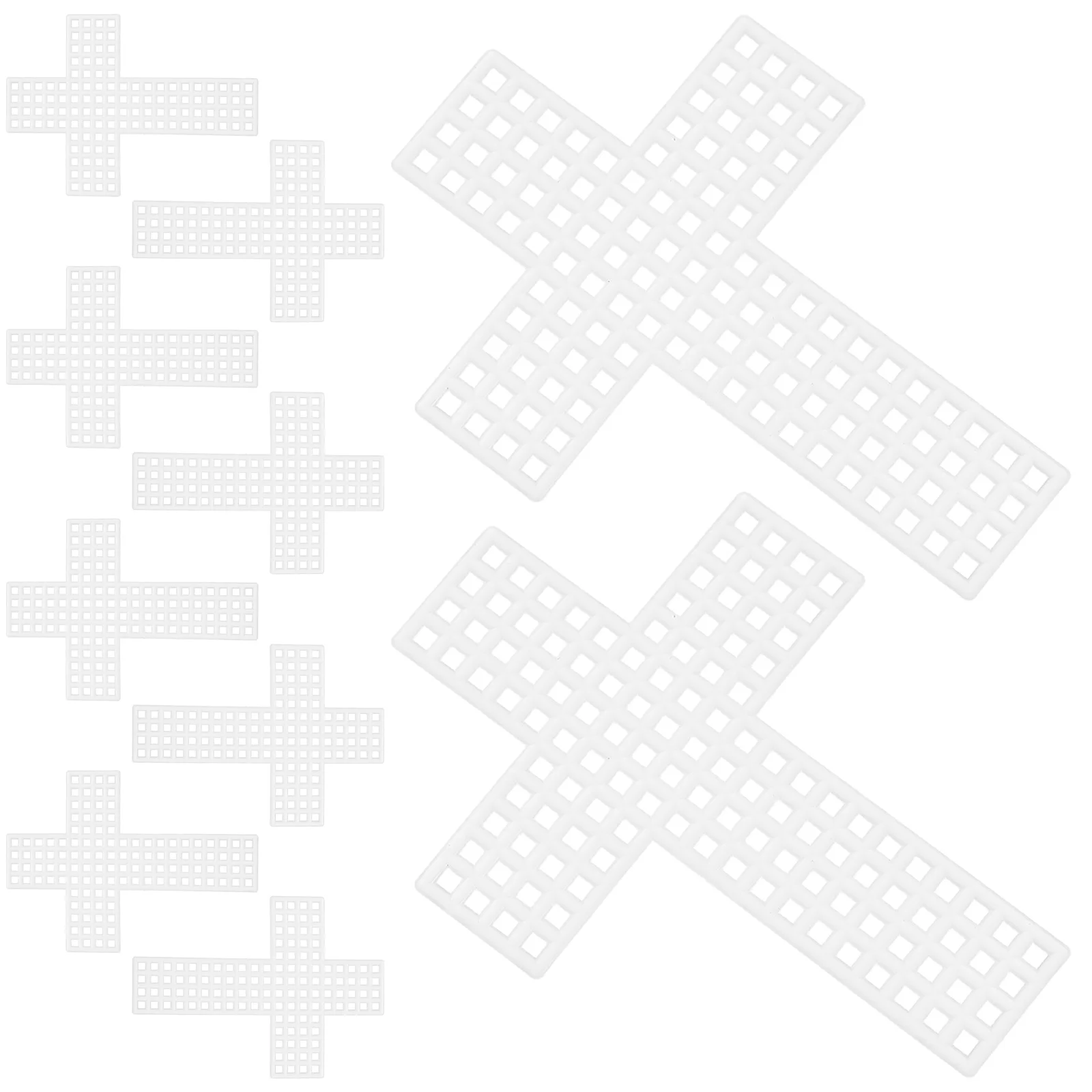 

10Pcs Plastic Cross Stitch Blank Mesh Canvas Sheets 7.8x5.5cm for Yarn Embroidery DIY Needlework Craft Projects