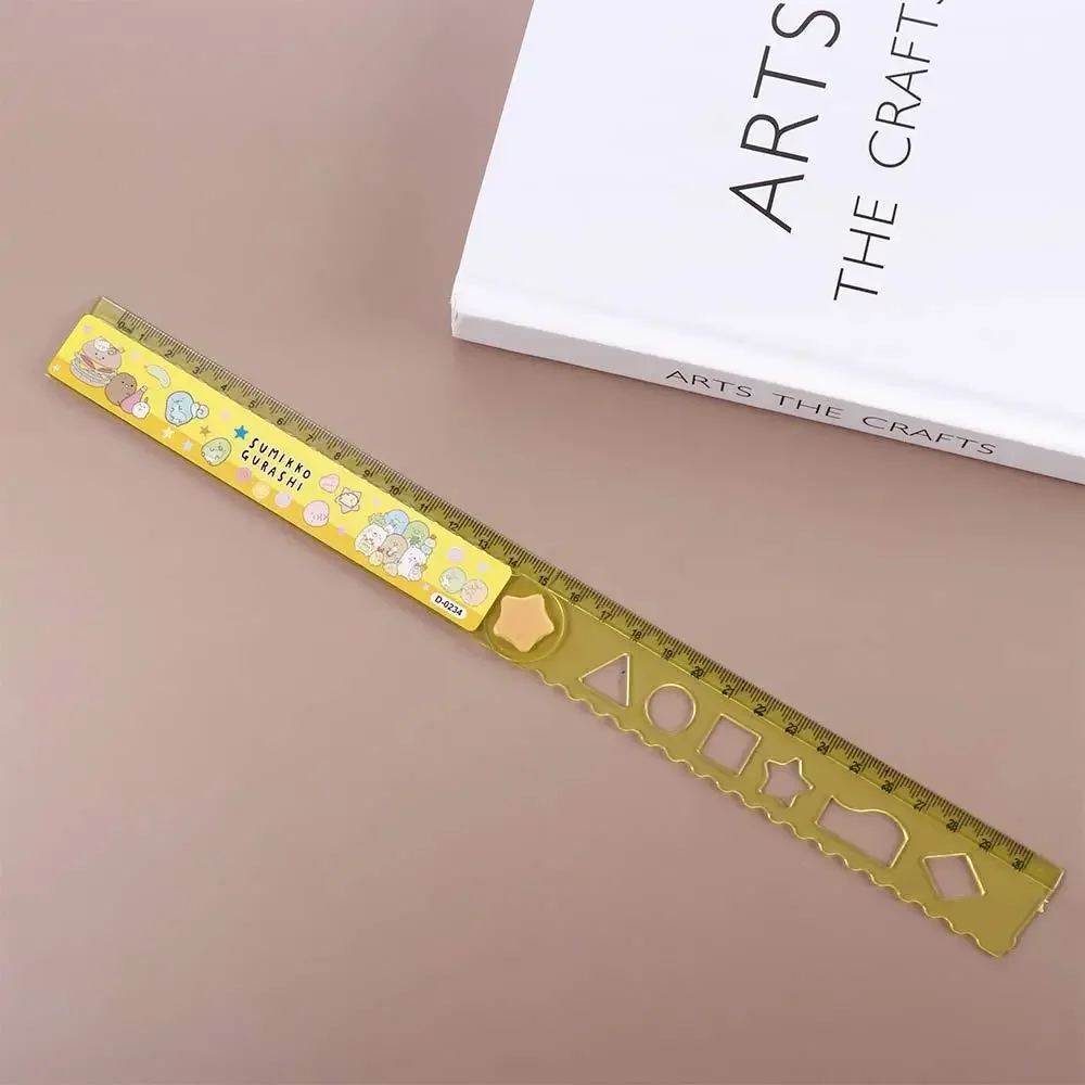 Material escolar multifuncional estudantes diy 30cm régua dobrável fofa ferramentas de desenho régua réguas de desenho