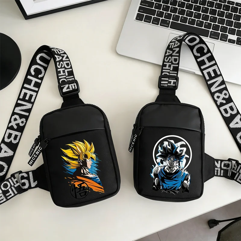 

Сумка через плечо Dragon Ball: спортивная, повседневная, легкая, для телефона, с принтом персонажей аниме Гоку, мужская, кроссбоди, подарок