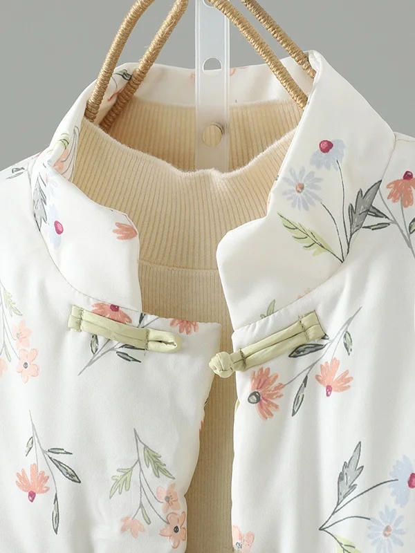 Nuovo cinese Sle Double-Face Wear Stampa floreale Cotone Jaet Donna Inverno Faionable Cotone imbottito Colletto alla coreana Tang Sui...