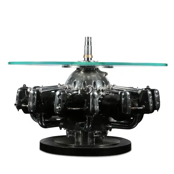 Coffee table engine collectibles art furniture retro handicrafts ornaments