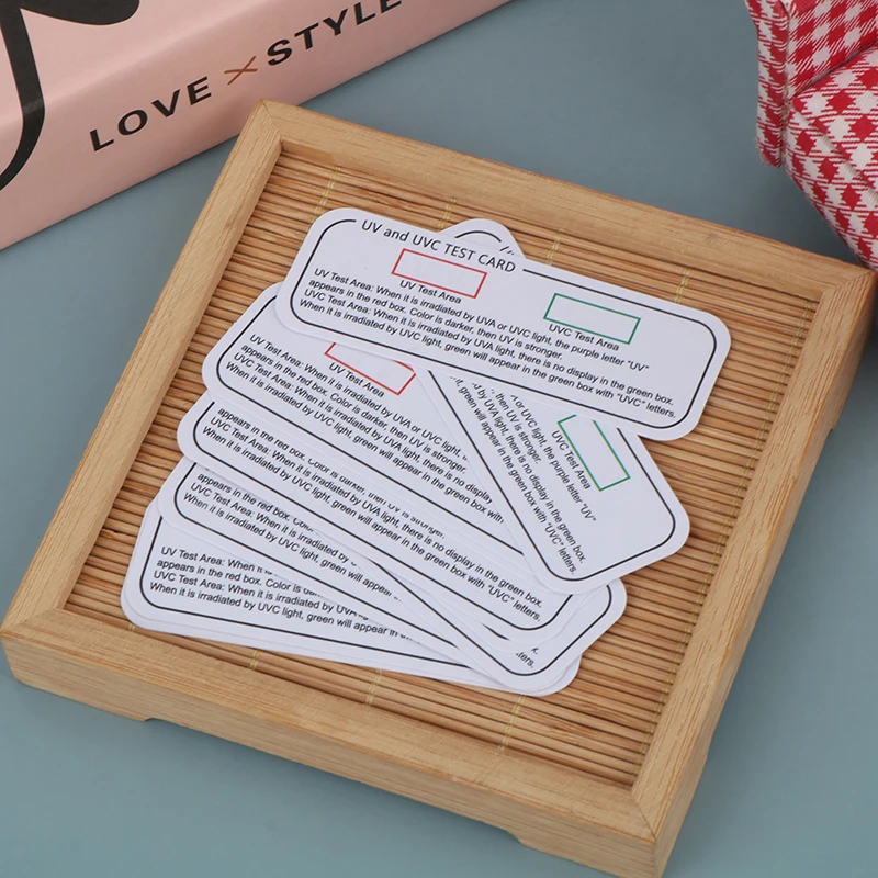 10PCS High Quality Light Test Cards UVA UVC Test Cards Light Wavelength Indicator Cards