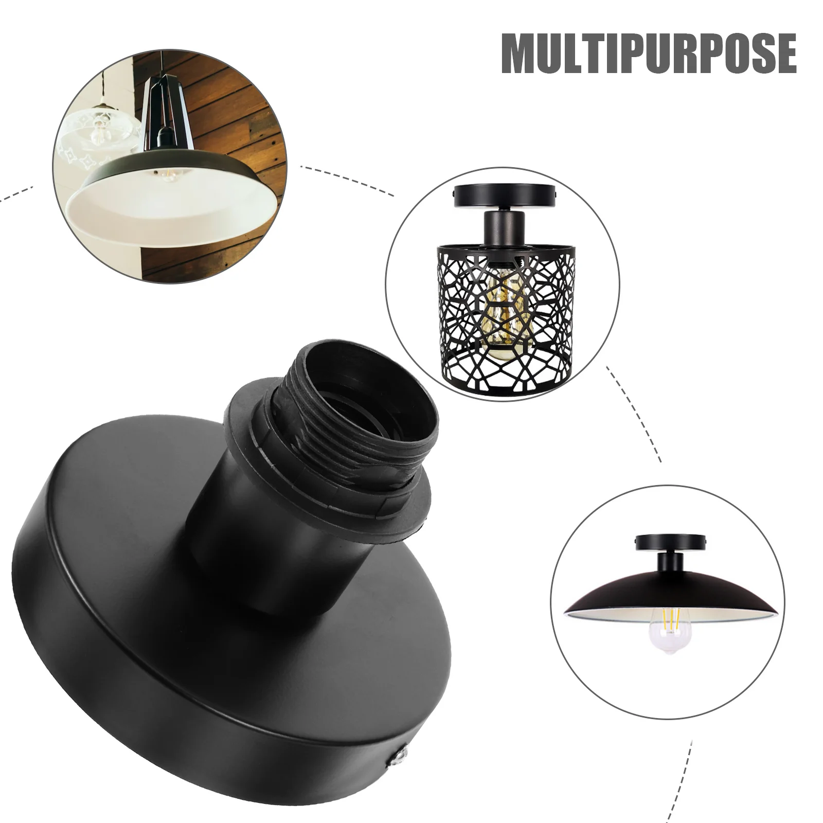 Screw Lamp Holder Light Bulb Adapter Sockets for Lamps Replacement Base Ceiling