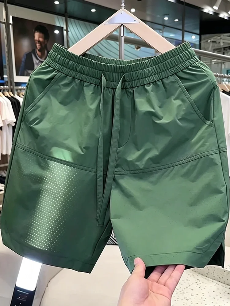 

Quick Dry Military Green Mesh Breathable Shorts Men's Summer Thin Outdoor Running Sports Ice Silk Five-Quarter Pants