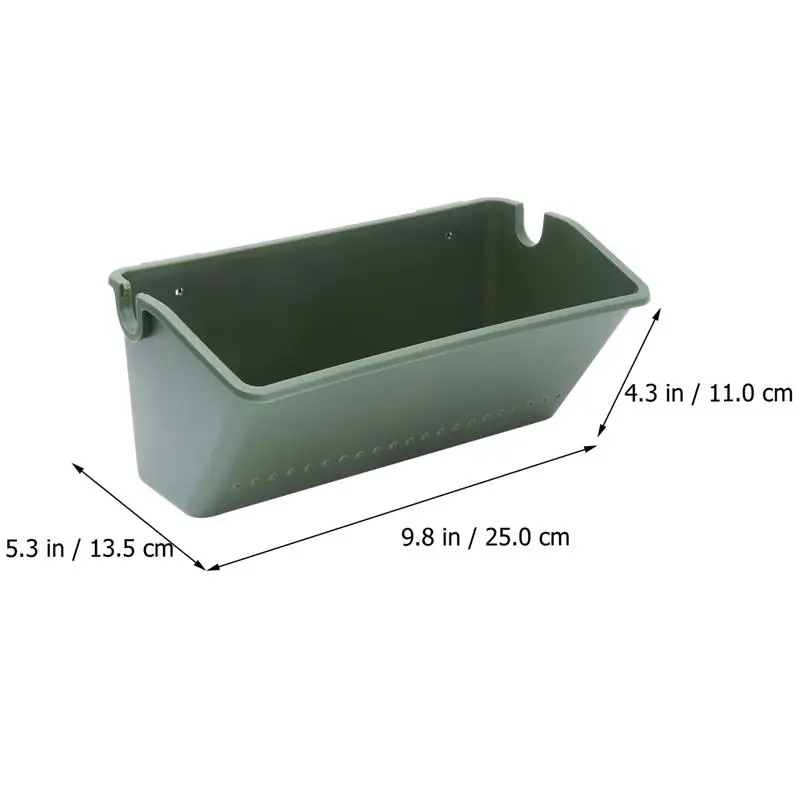 Planter Wall Hanging Pot Flower Box Vertical Mounted Outdoor Window Balcony Railing Pots Garden Boxes Fence Plastic