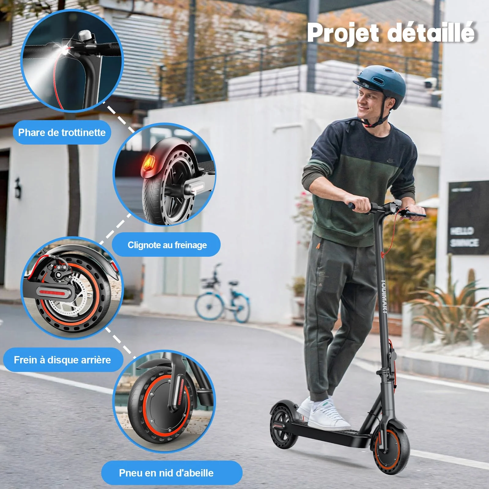 Todimart T3 Electric Scooter - Urban Commute Scene