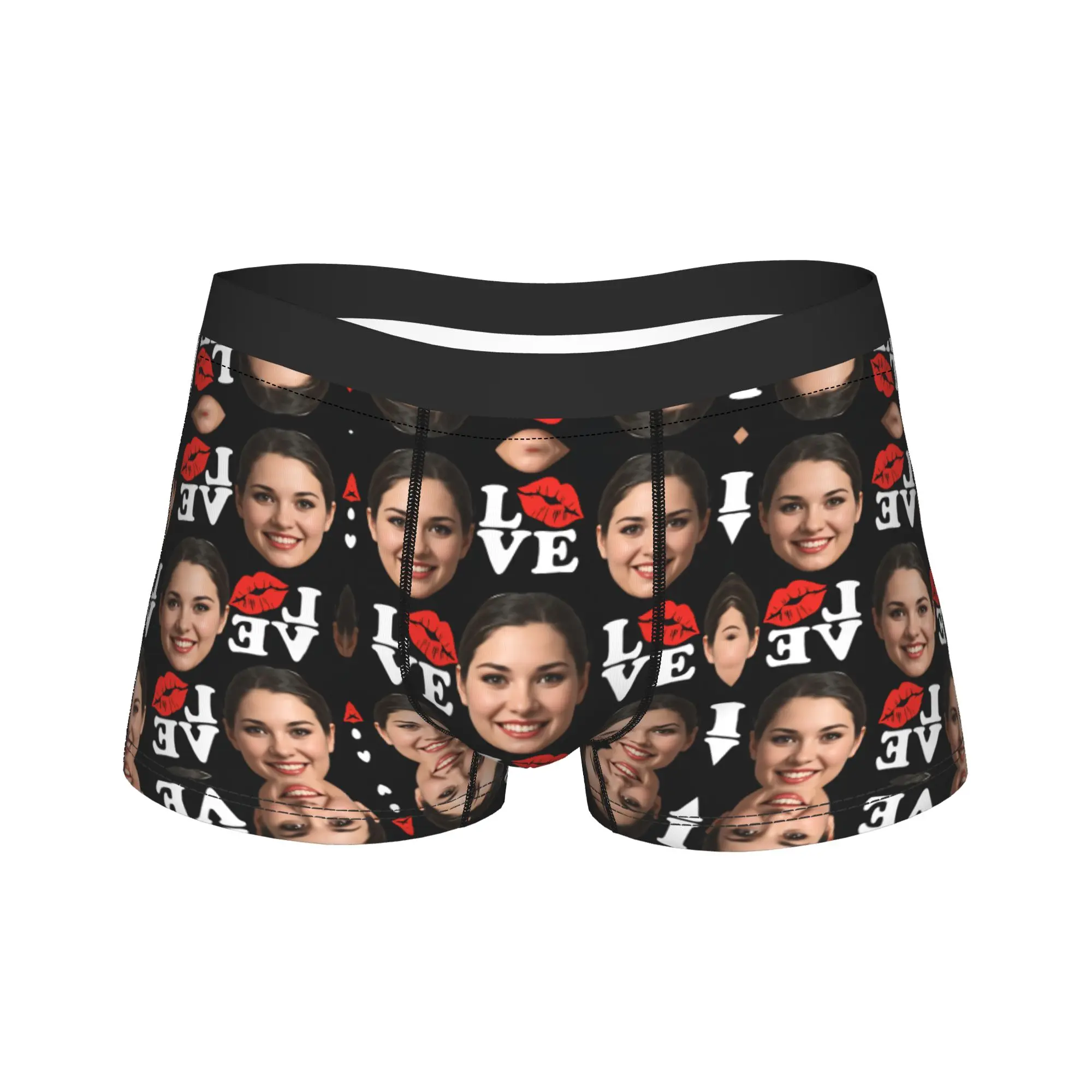 Custom Your Head Trunk  3D Pouch Underwear Trenky Customs Boxer Brief Funny Men Panties Plus Size