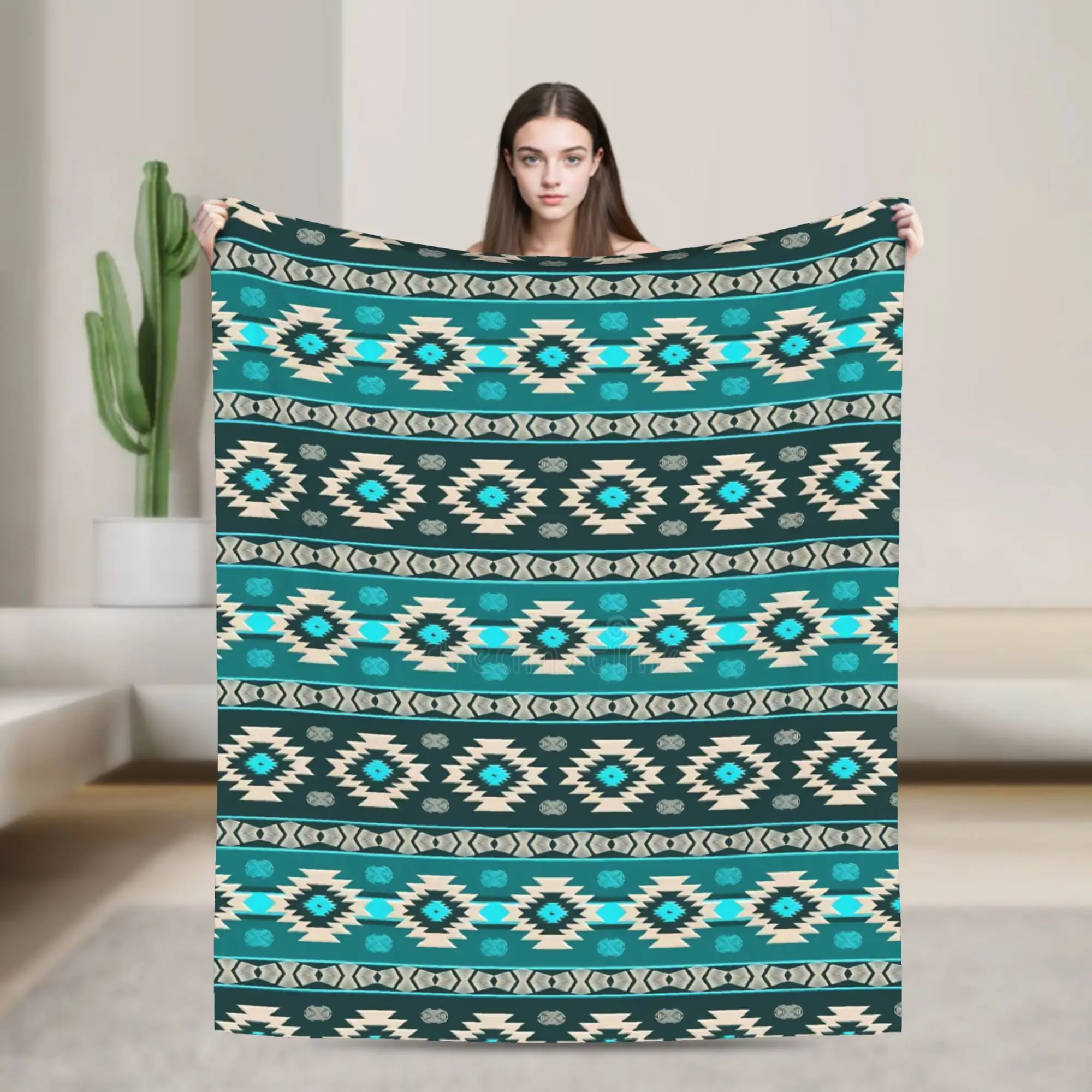 Comfort Southwestern Aztec Tribal Blanket Accessories Bedding Decorative  Throw Blankets Soft Fleece for Outdoor