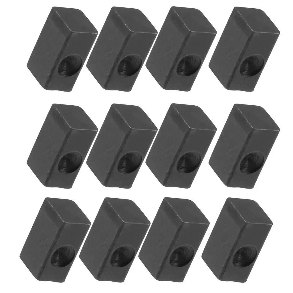 【Hot】12 Pack Black Electric Guitar Tremolo Bridge Insert  String Iron Block Musical Instrument Parts Accessories