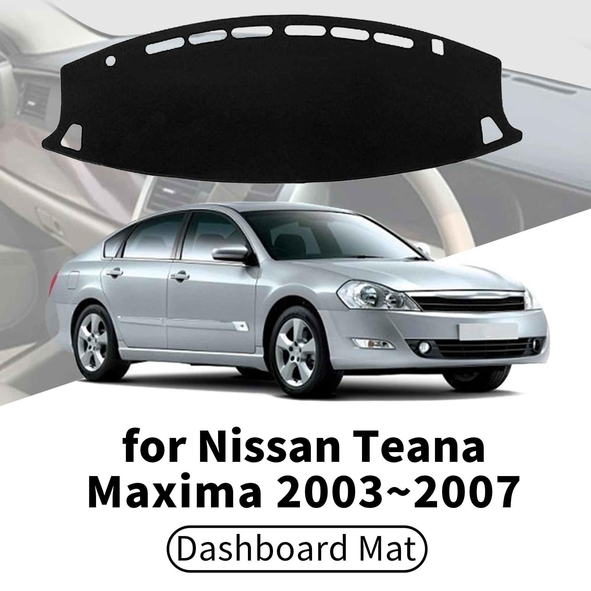 Capa para painel de carro, para nissan teana j31 2003 ~ 2007, maxima, protetor solar, anti-uv, anti-reflexo, acessórios interiores