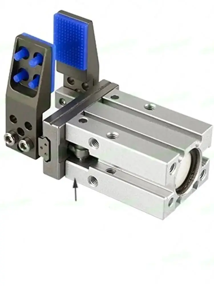 Pneumatic Finger Cylinder MHZ2 Series Small Parallel Air Claw Fixture 10D/16D/20D/25D With Flat Arc Silicone Clamp