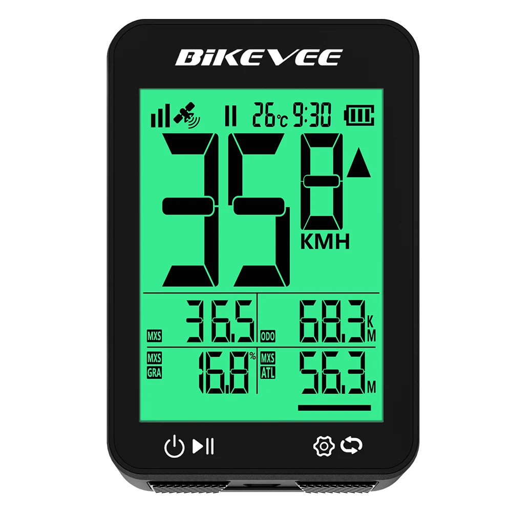 Ordinateur de vélo GPS sans fil numérique ordinateur de cyclisme intelligent multi-fonctionnel compteur de vitesse de vélo odomètre ordinateur de cyclisme en plein air