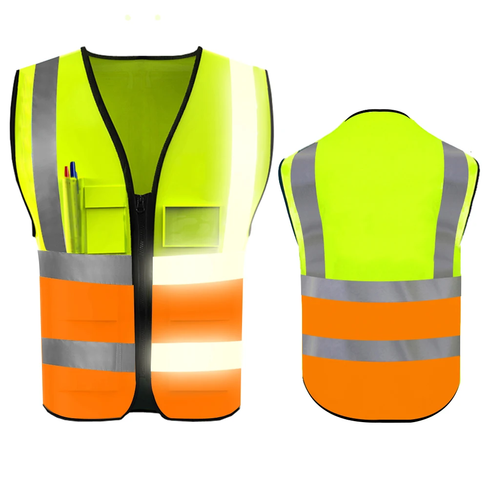 New Custom Your High Visibility Security Reflective Safety Vest Personalized Construction Industrial Work Traffic Outdoor Safety