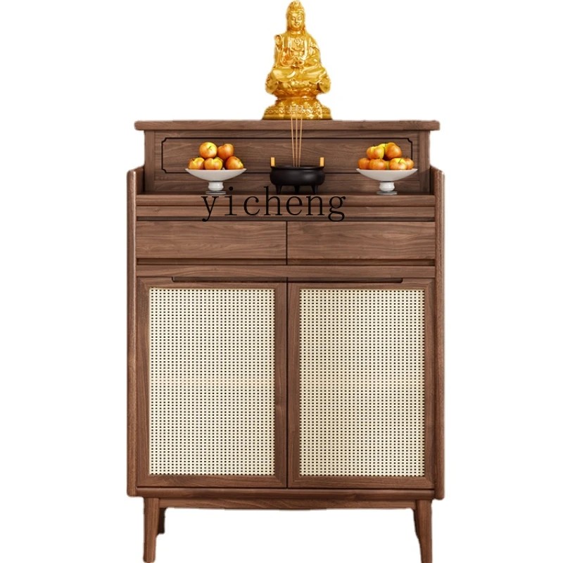 

Новый китайский ротанговый алтарь Tqh, настольная горелка для благовоний, буддийский зал, буддийский стол