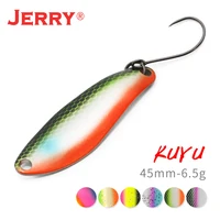 Jerry Kuyu-señuelo cuchara de Pesca, trucha Artificial, cebo giratorio de Metal, 7g, 6,5g, Jig Swimbait, aparejos de Pesca