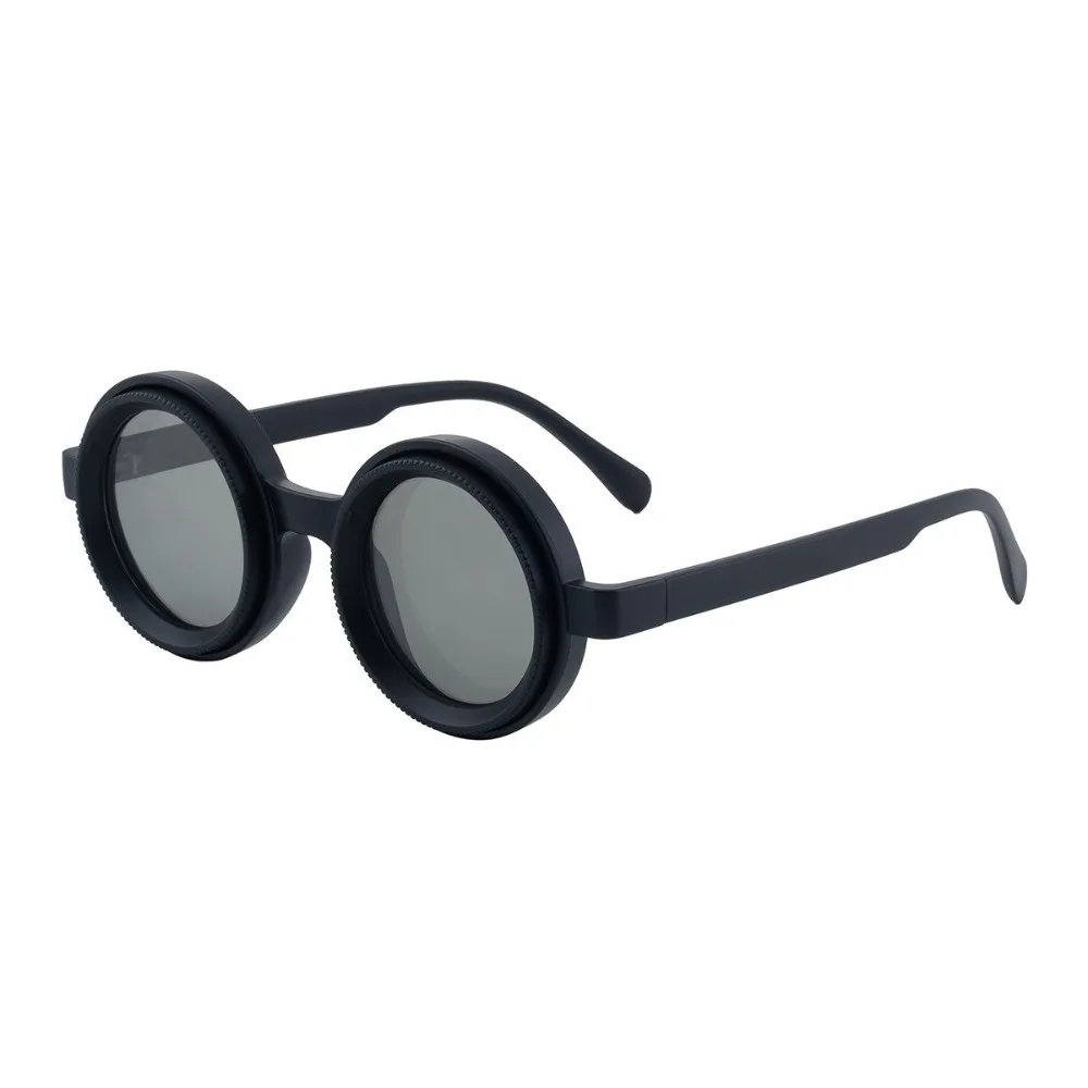 Vintage Polarizing Round Sunglasses Rotatable Lightweight Adjustable Zoom Sunglasses Convenient Elegant Stylish Sunglasses
