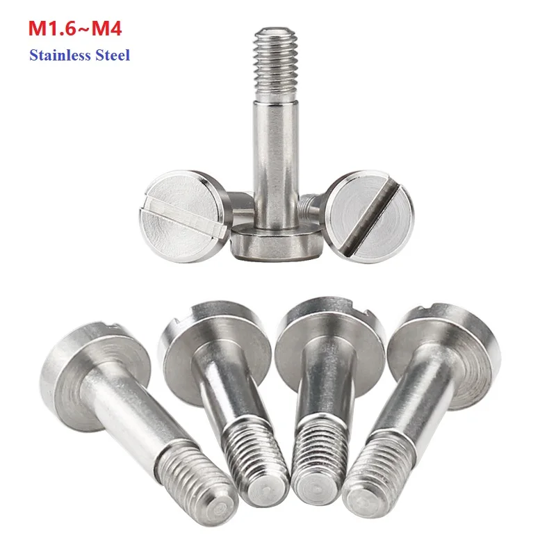 M1.6 M2 M3 M4 304 Stainless Steel Slotted Plug Positioned Shaft Shoulder Step Screw Plug Limit Screw Bearing Bolt