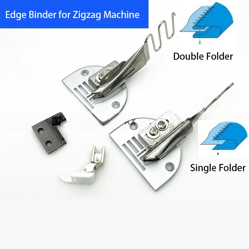 

Edge Binder Attachment Folder for Industrial Zigzag Sewing Machine 1530 / 2530 Ring-surface and Loose-bottom Hemmer Folder