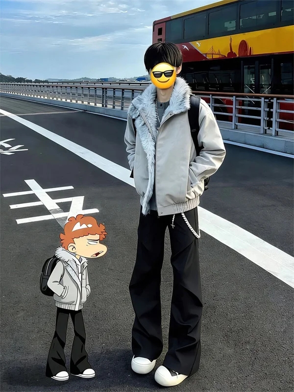 

Мужские плиссированные брюки Cleanfit в стиле Вест, корейская версия, трендовые, премиум-класса, из плотной ткани, в стиле INS, брюки-костюмные штаны