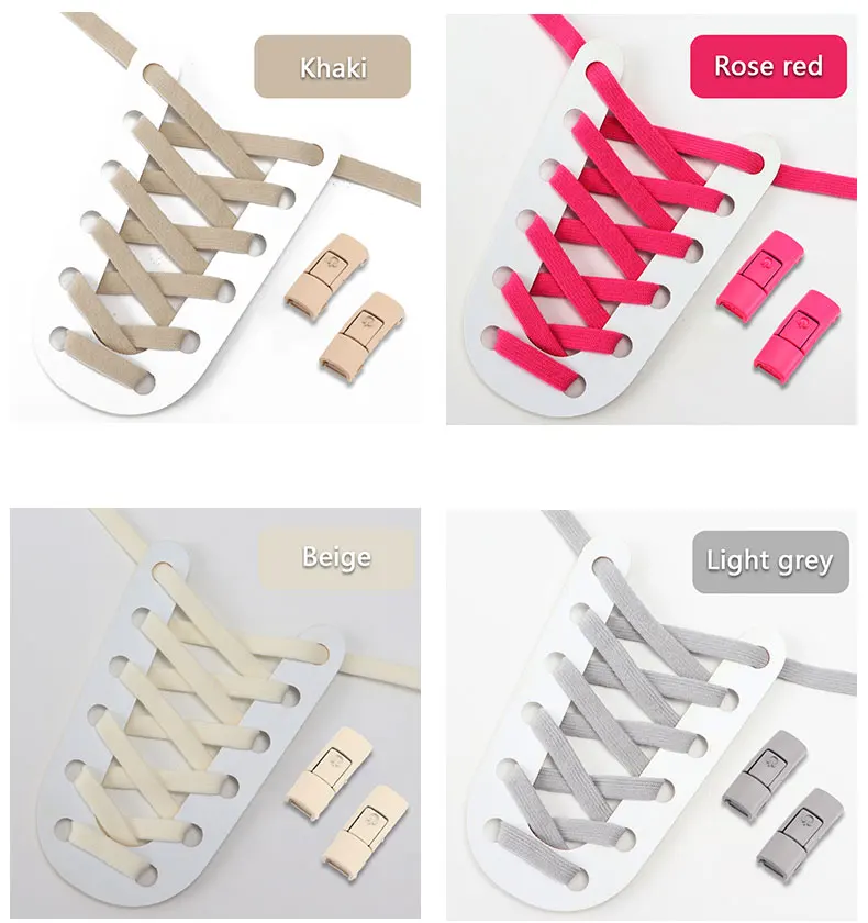 1 Paar Schnürsenkel ohne Binden, Schnürsenkel mit Druckverschluss, elastische Schnürsenkel ohne Binden, flache Schnürsenkel für Sneaker, Kinder und Erwachsene, für Schuhe – Detail 10
