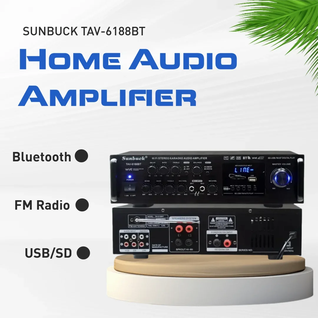 6188BT Bluetooth аудио усилитель 12 В 220 В 326BT цифровой стерео усилитель с поддержкой входа микрофона USB SD FM AUX для домашнего автомобиля