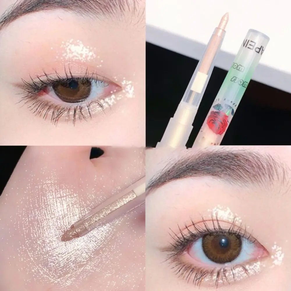 Nature Lying Silkworm Pen Long Lasting Waterproof Highlighter Pen Non-smudging Pearlescent Brighten Fruit Shadow Pen Make Up