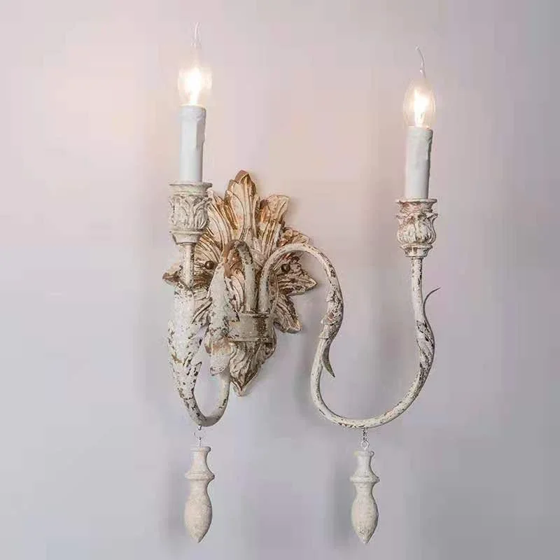 Luminária de Parede Americana Francesa Retrô Antiga para Sala de Estar, Sala de Jantar, Quarto, Corredor de Igreja, Decoração de Fundo para Casa, Design de Iluminação