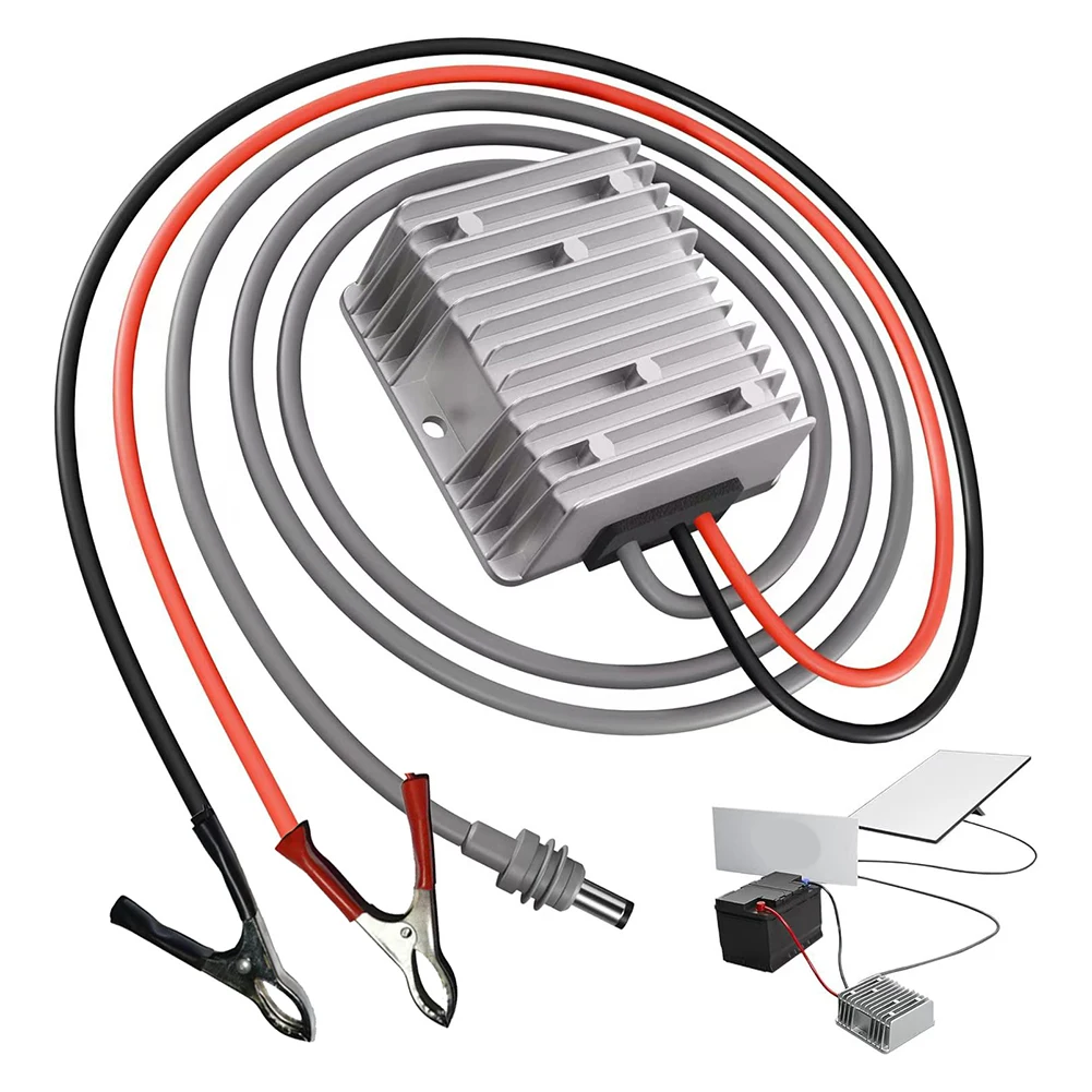 

12V To 57V Boost Adapter Camping Trips 14AWG Thick Wires 256.5W Output Power Industrial Grade Input Voltage Range 10-36V