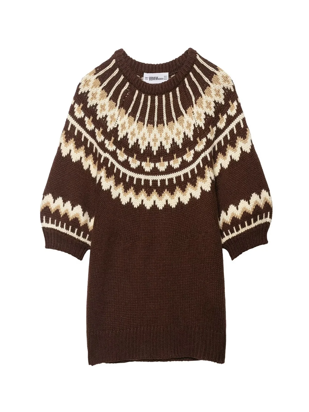 

2025 жаккардовый вязаный топ с короткими рукавами, элегантный, модный, новый стиль, удобная офисная одежда, повседневный, универсальный, винтажный, сексуальный