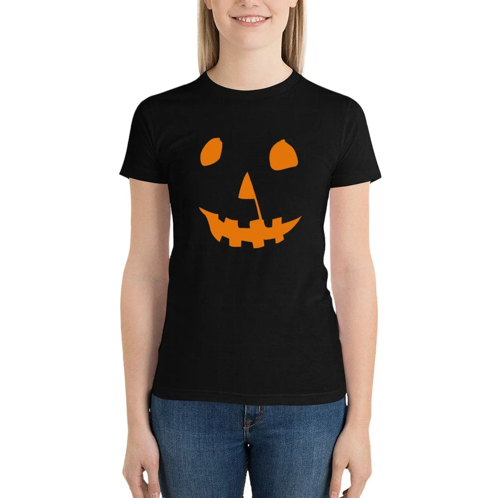 Halloween 1978 Pumpkin Shirt Jack o Lantern T-Shirt Short sleeve tee anime clothes graphics tees Women's summer blouses 2024