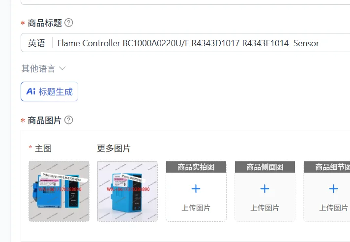 

Flame Controller BC1000A0220U/E R4343D1017 R4343E1014 Sensor
