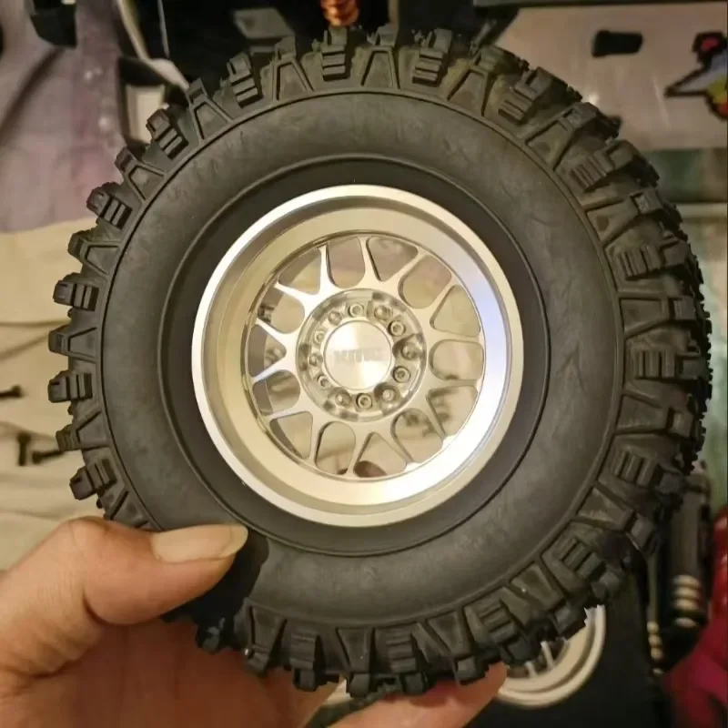 4 STUKS 2.6-inch KMC Metalen wielnaaf voor 1/8 RC Crawler Auto Gemakkelijk Te Controle 4082 H8H TRX4 1:7 Lelaluo MK07 Auto Upgrade Modificatie