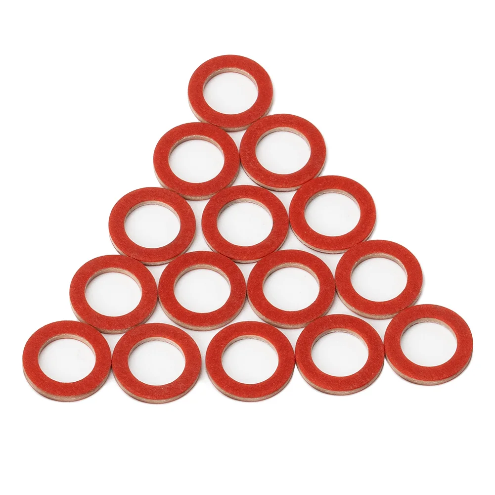 15PCS Red Plastic Lower Unit Oil Drain Screw Gasket For Yamaha 90430-08020-00 90430-08003 Car Accessories