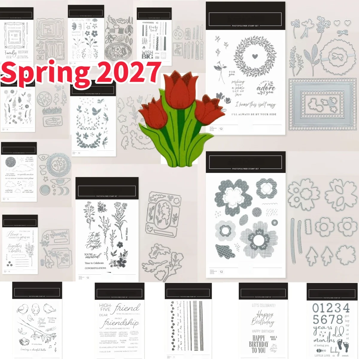 November 2026 New Online Exclusives Metal Cutting Die Stamps Set Christmas Spring for DIY Scrapbook Decoration Handmade Card