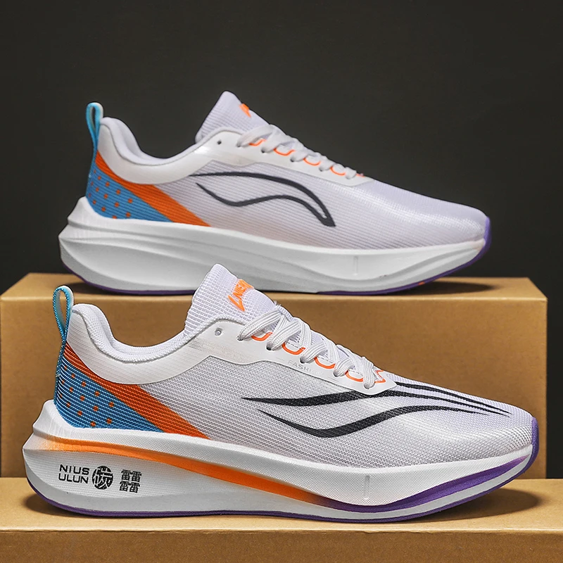 

Men's sports shoes, lightweight carbon plate racing running shoes, winter shock absorption, anti slip, wear-resistant, breathabl