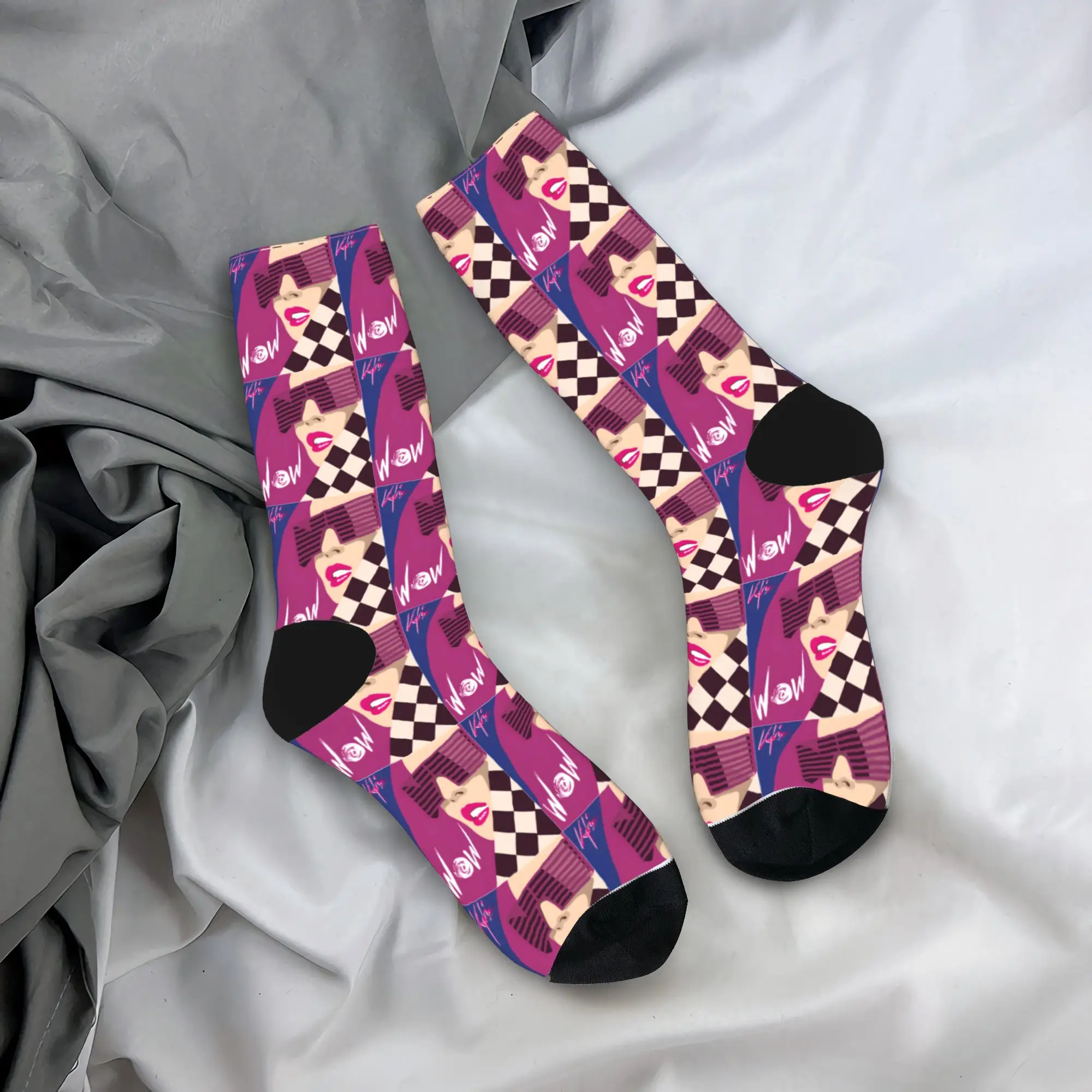 

Kylie Minogue Stockings Women Men Socks High Quality Fashion Socks Winter Outdoor Anti Skid Custom Socks Birthday Gift