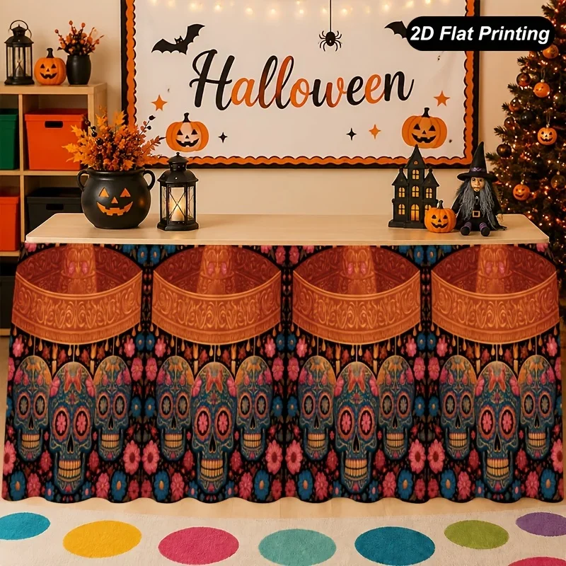 One Halloween folk bride pattern tablecloth, very suitable for decorating the family kitchenxzj