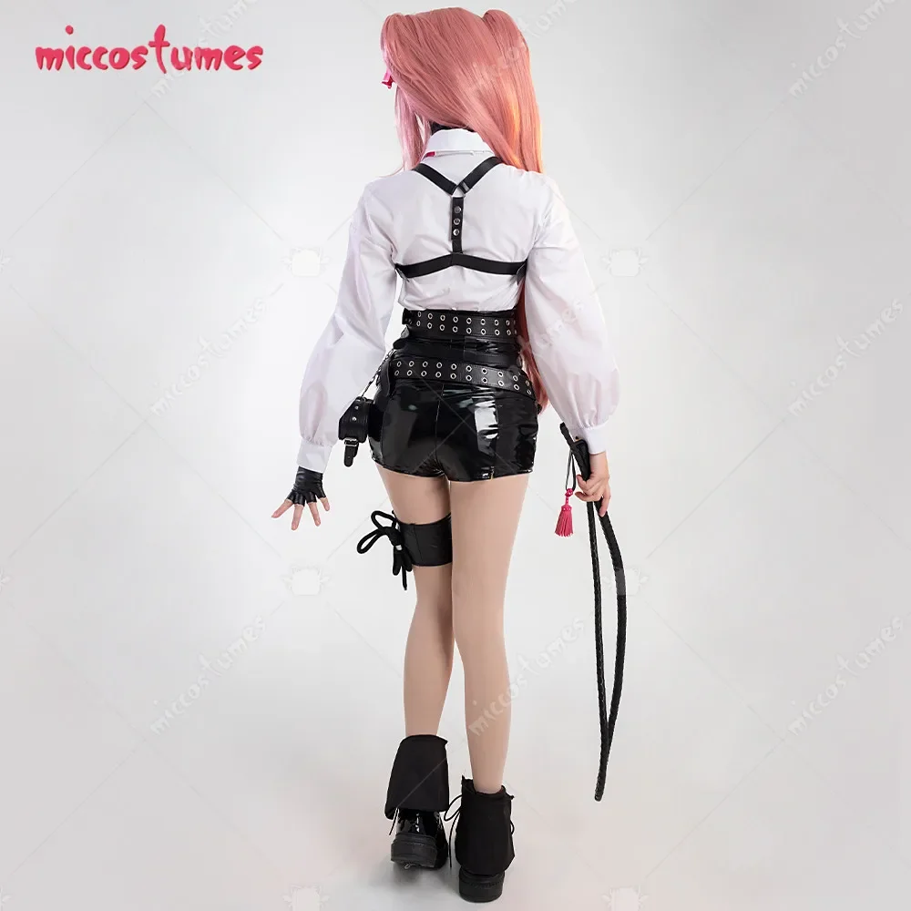 Women's Yuni  Cosplay Costume Women's Yuni  White Shirt and Shorts Set with Belts and Necktie Set