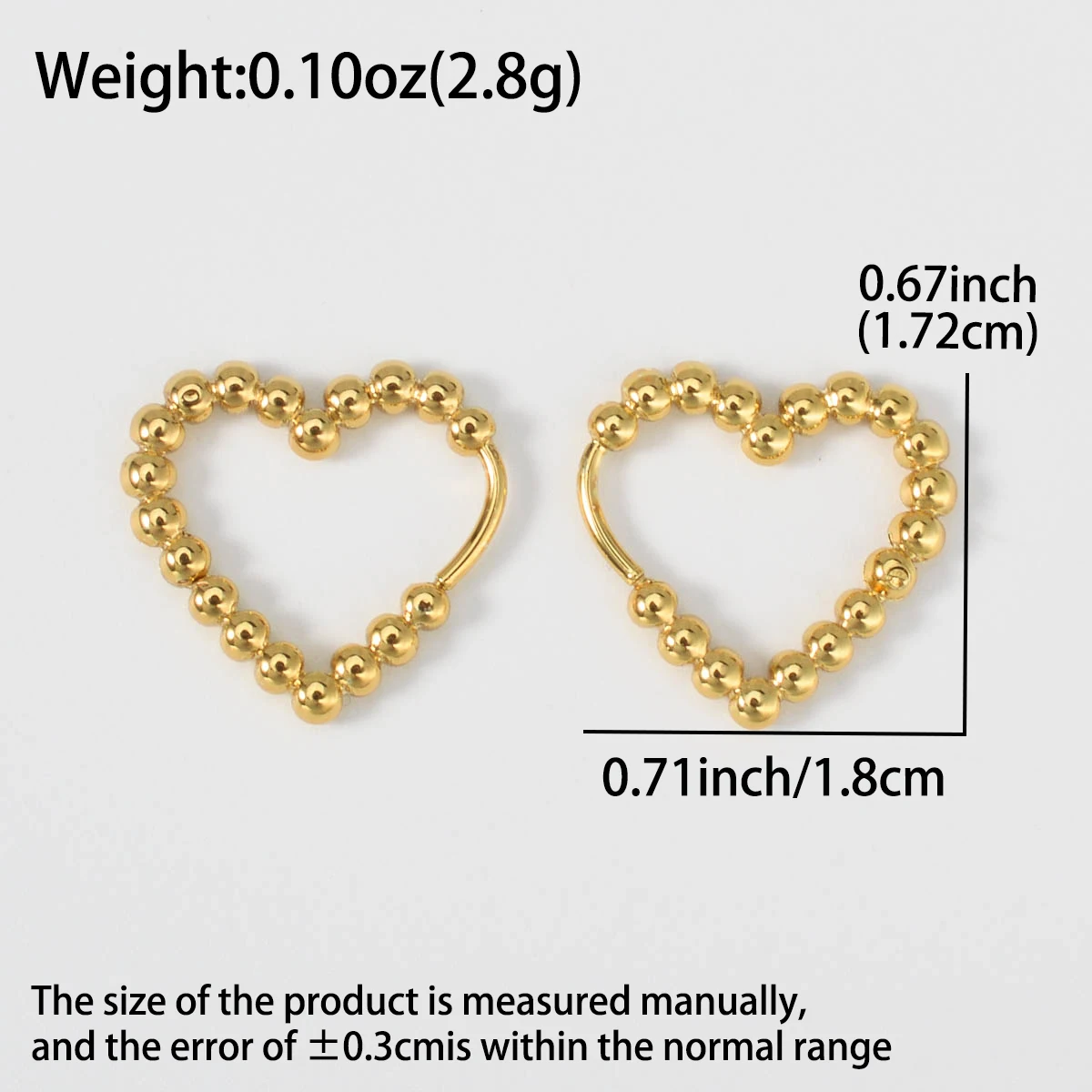 Stainless Steel Gold Plated Sweet Heart Hoop Earrings for Women Elegant Love Earrings Valentine Day Gift Romantic Jewelry