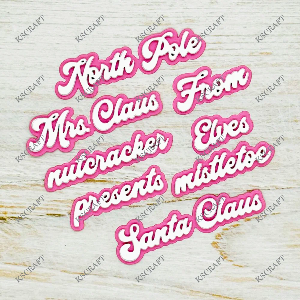 KSCRAFT 2025 عيد الميلاد الظل الكلمات قطع يموت الإستنسل DIY بها بنفسك سكرابوكينغ النقش الزخرفية DIY بها بنفسك ورقة بطاقات