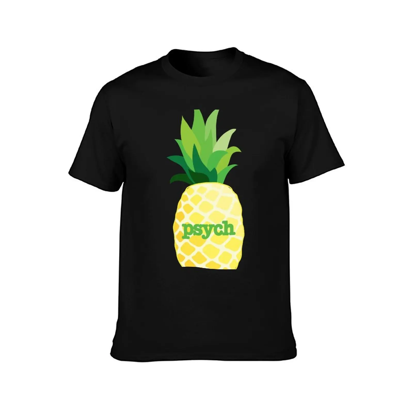 Psych TV- Pineapple T-Shirt, Summer Casual Cotton Tee, Oversized Streetwear Tops, Vintage Graphic Print, Loose Fit Short Sleeve
