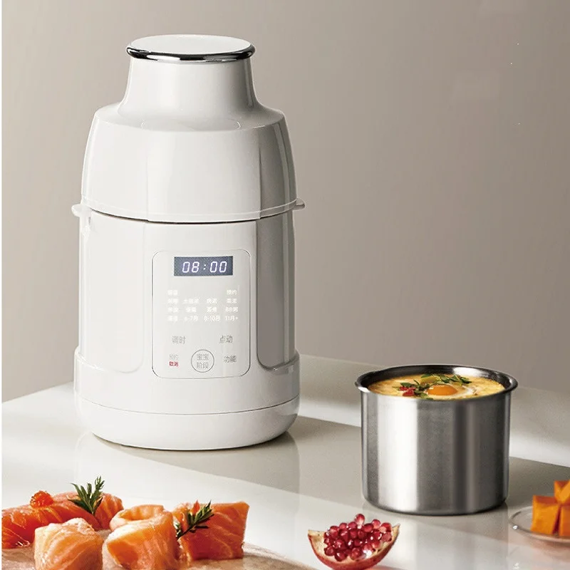 220V Baby Food Processor All-Steel Baby Food Maker Steaming Cooking Integrated Rice Paste Maker Multifunctional Blender Grinder