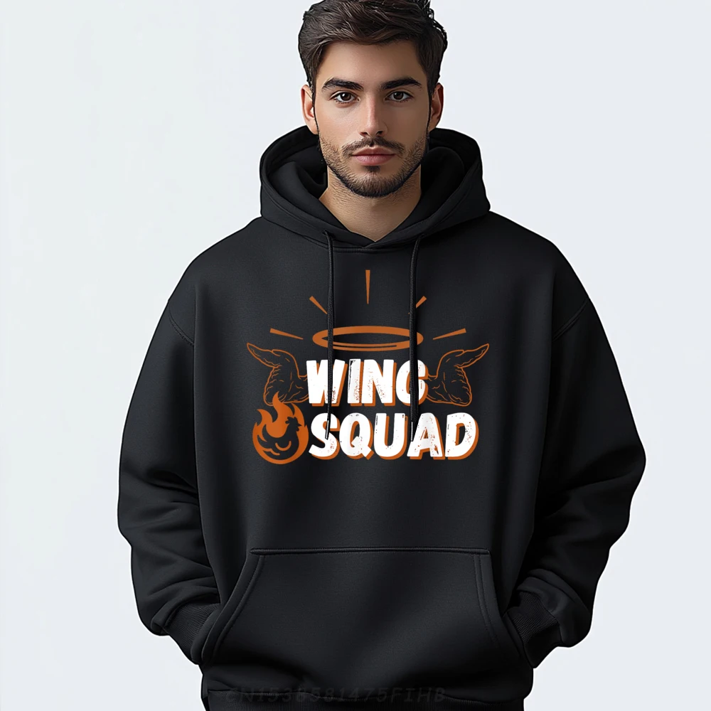 

Party Chicken Bbq Wings Squad Family Hoodies Gift Idea Classic Lovers Day Round Collar Long Sleeve Sweatshrt Design Hoodies