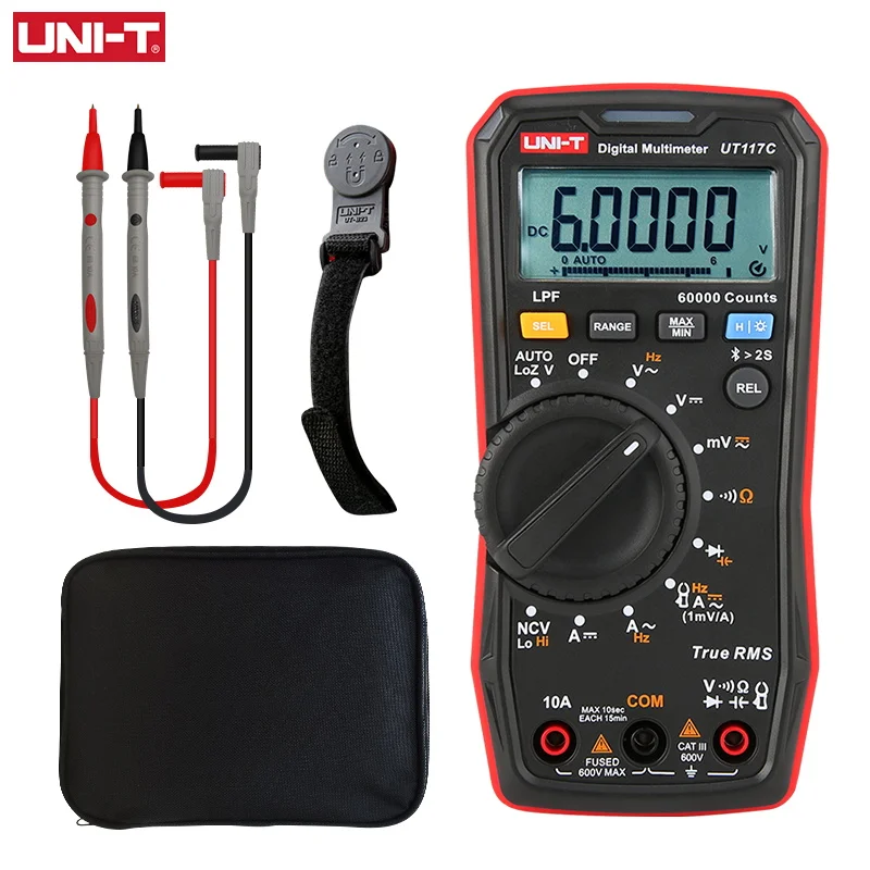 Egyetem T professional digital multimeters UT117C Váltóáram Egyenáram Voltmérő Villamos műszerek Világosító teszter Igaz RMS Frekvencia Időmértékes verselés high-precision