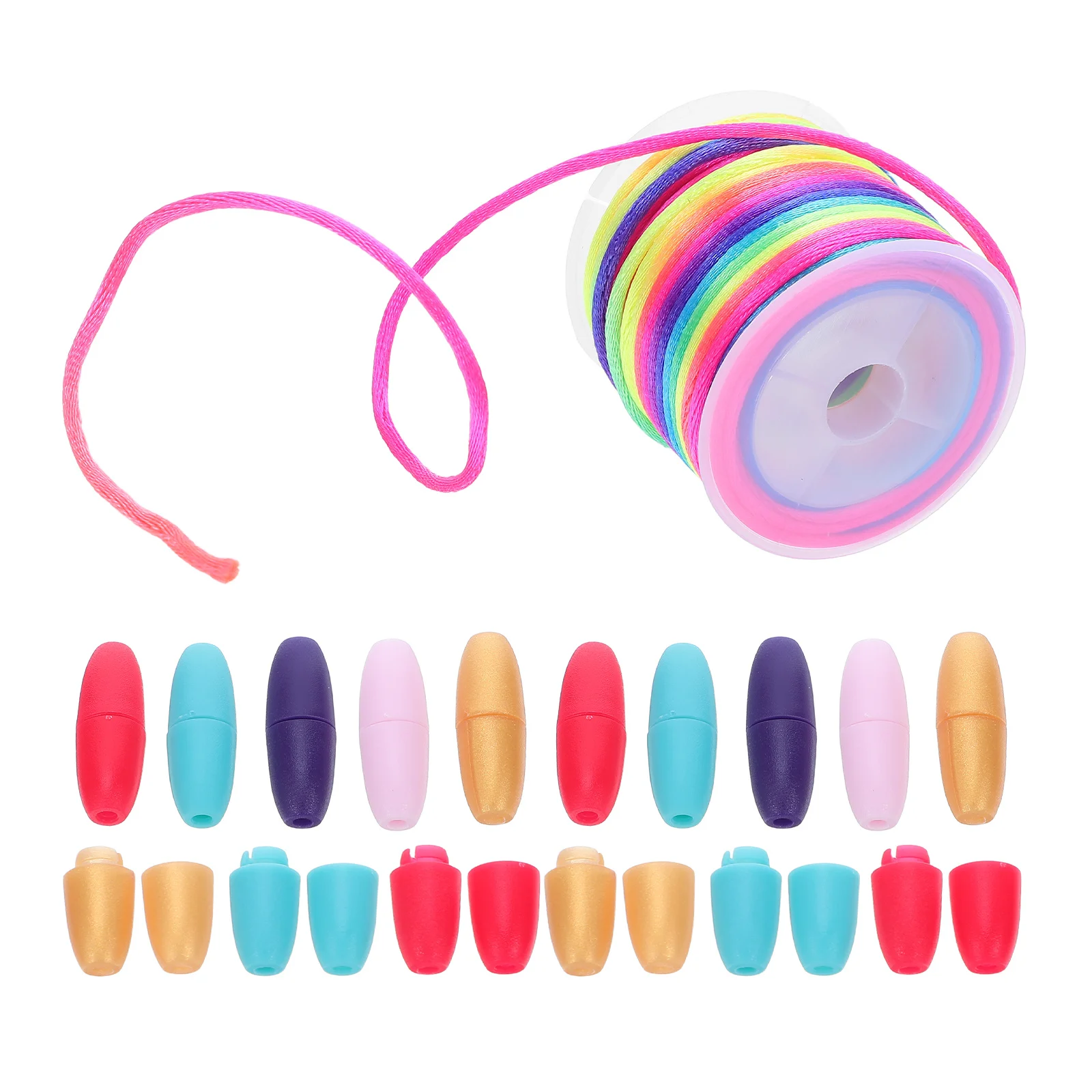 

1 set 1 Set 24Mm Removable Safety Clasp 10M Colorful Nylon Cord For Diy Jewelry Making Breakaway Connectors Pendant Replacement
