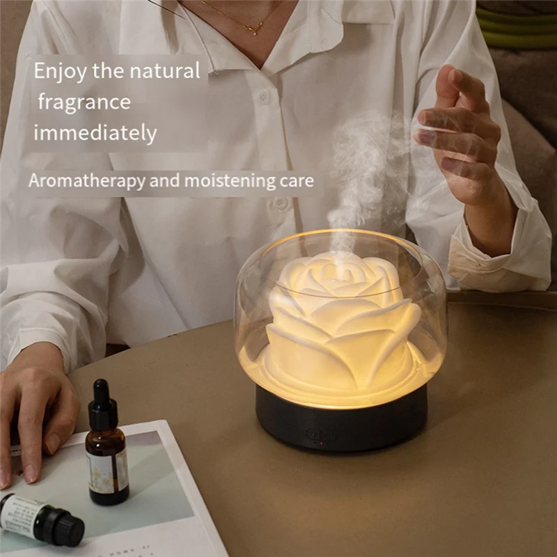400 мл увлажнитель воздуха для очистки цветов, ароматерапия, диффузор эфирного масла с атмосферным светом для домашнего использования, вилка европейского стандарта
