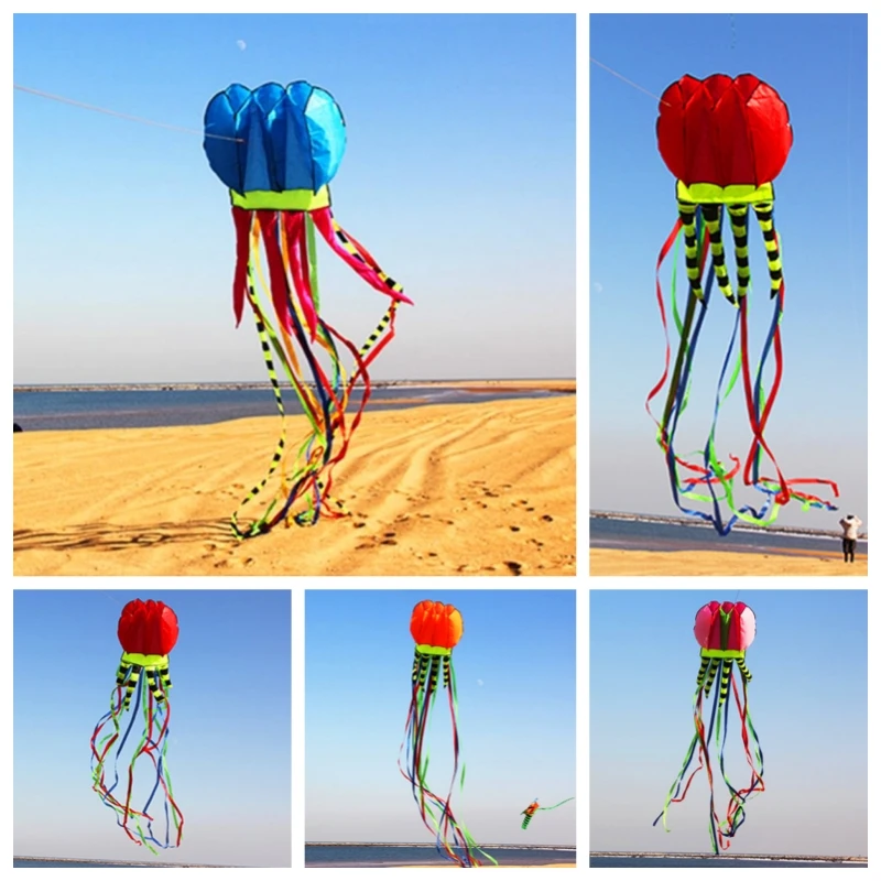 8m jellyfish kites flying for adults kites line nylon kites factory windsurfing street toys dragon kite fish kite kitesurfing