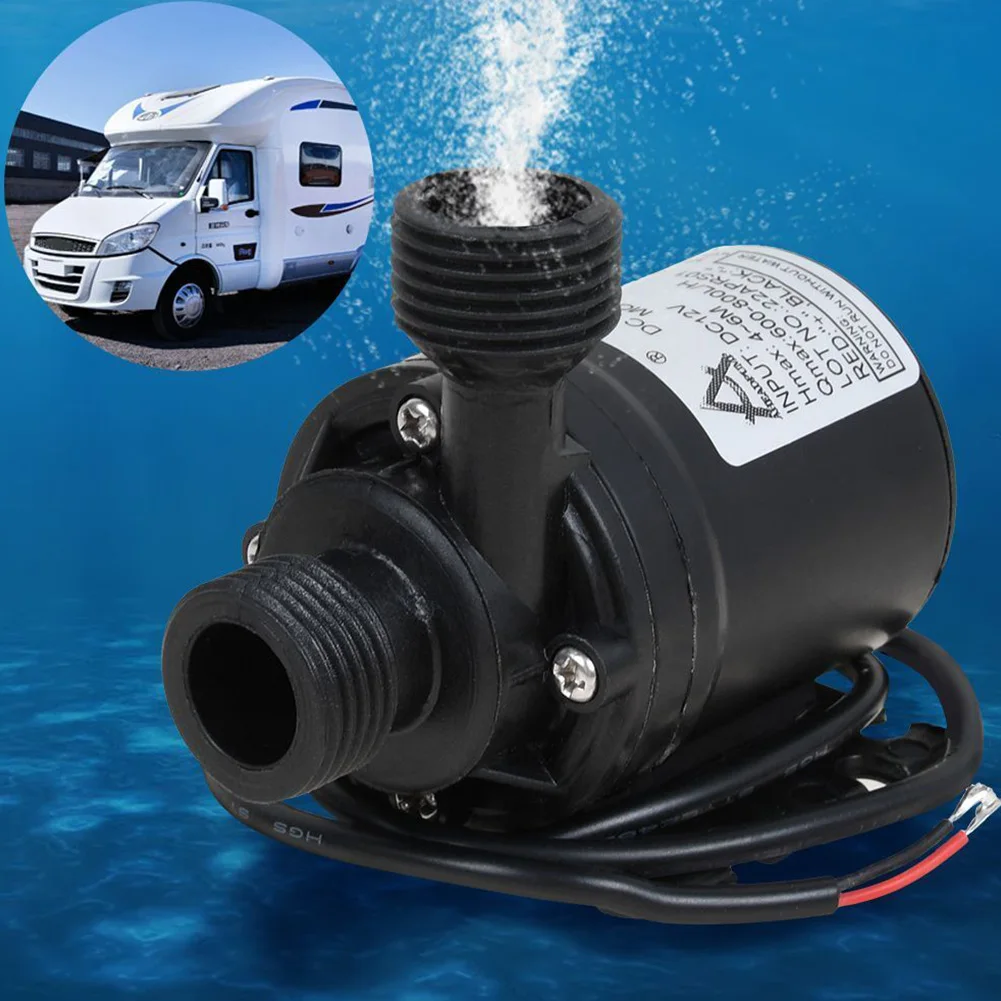 DC Water Pump DC 12V Garden High Pressure Pump 18W High Pressure Water Pump 800L/H IP68 Waterproof Low Noise High Performance