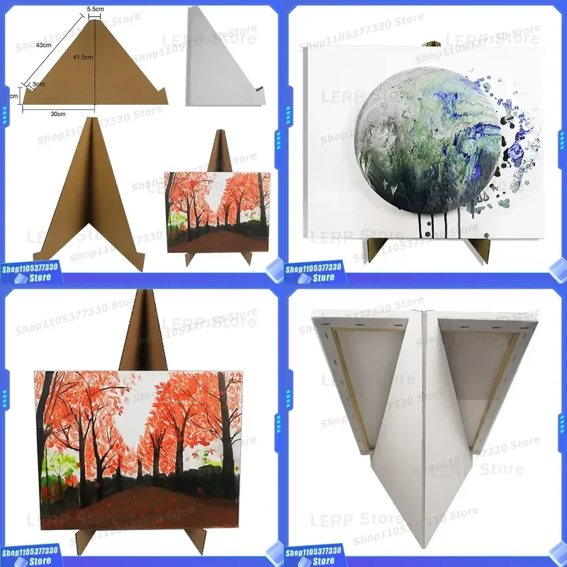 Affordable Cardboard Easel Stand for Painting Display Art Show Exhibition Portable Tabletop Holder Budget Friendly Artist